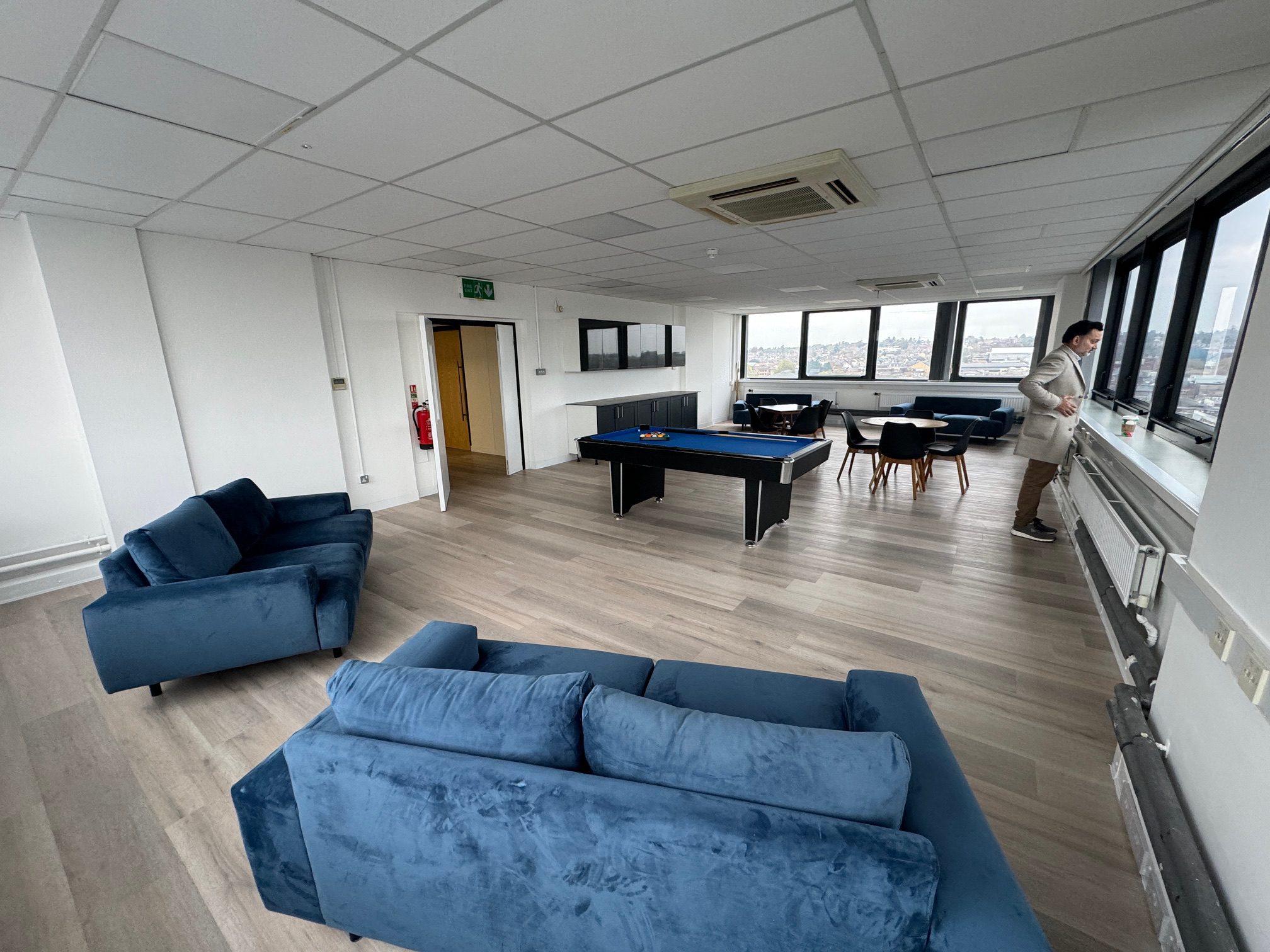 Coworking space in Ipswich – modern lounge and breakout area at St Clare House
