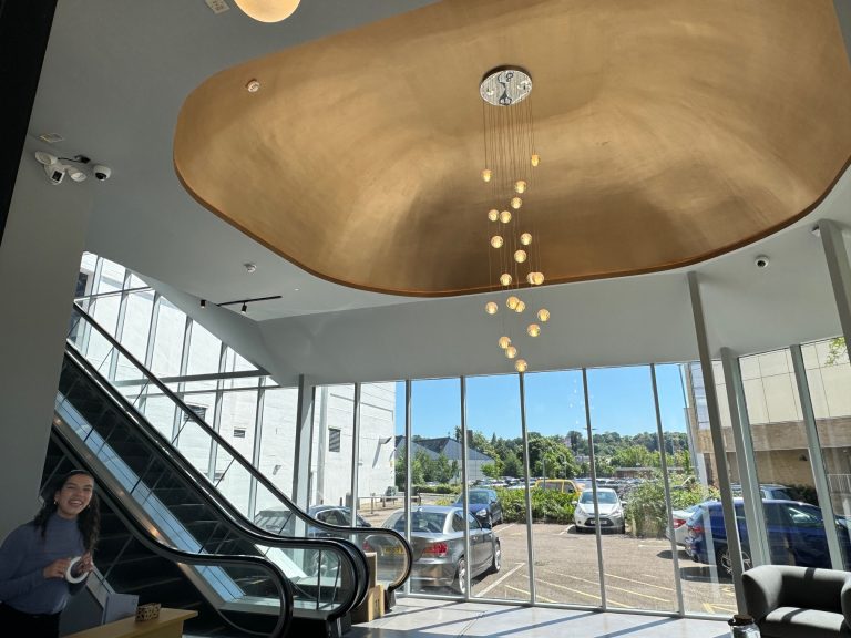 Modern lobby with elegant lighting - St Clare House Ipswich's